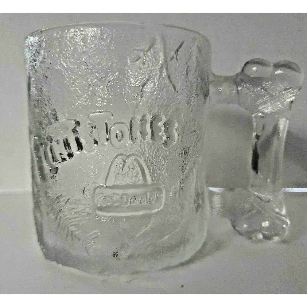 The Flintstones Pre-Dawn Mug McDonalds 1993 Juice Coffee Tea Mug‎ Cup Glass